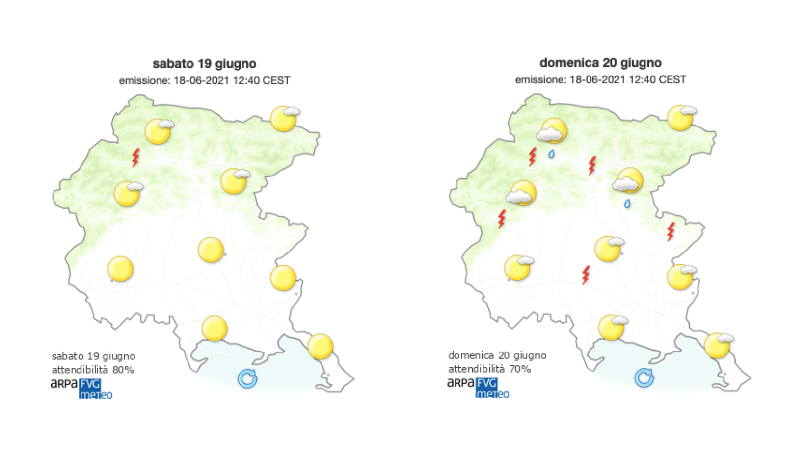 L'anticiclone si estende sul Goriziano, weekend di gran caldo 